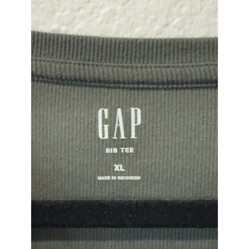 Gap Modern Cropped Rib Tee - Olive Green - XL - Picture 6 of 6